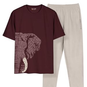 BULLMER Trendy Clothing Set with Oversized T-Shirt & Pants Co-ords for Men